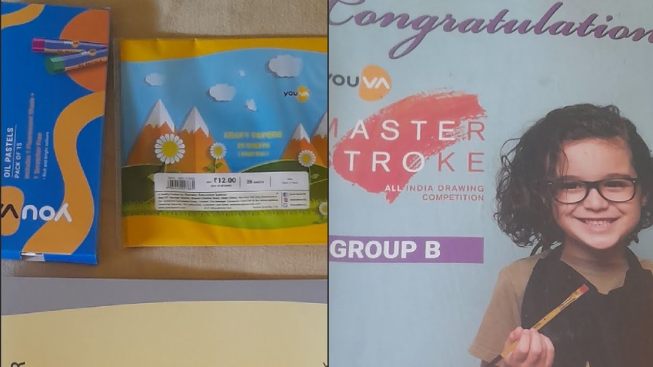 Youva Master Stroke All India Drawing Competition Let's unbox What I have won 🏆? YouTube