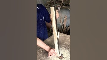 How to-Build hollow space split the wooden bar in half with iron wire with sharp nail heads easily