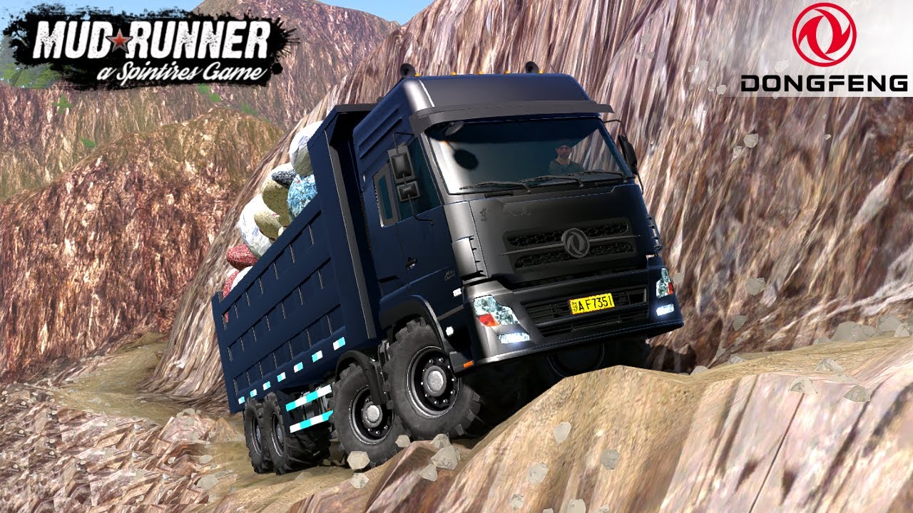Spintires: MudRunner - DONGFENG Truck Fails On Mountain Extreme Road