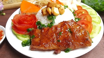 Cách ướp sườn nướng cơm tấm mềm thơm không bị khô (học nấu cơm tấm p2)
