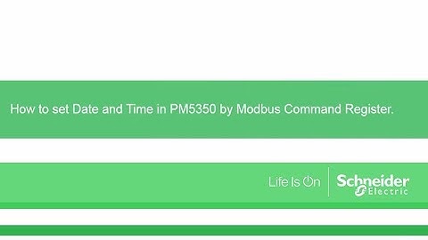 PM5350 Date And Time Setting