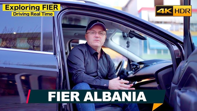 FIER, ALBANIA - QYTETI I FIERIT , DRIVING REAL-TIME ASMR 27 min [4K-HDR] 