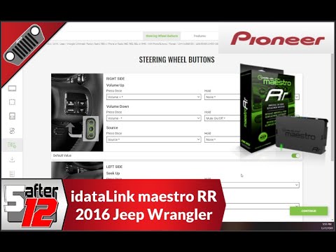 iDatalink Maestro RR | Programming for Pioneer AVH-W4500NEX | 2016 Jeep  Wrangler - YouTube