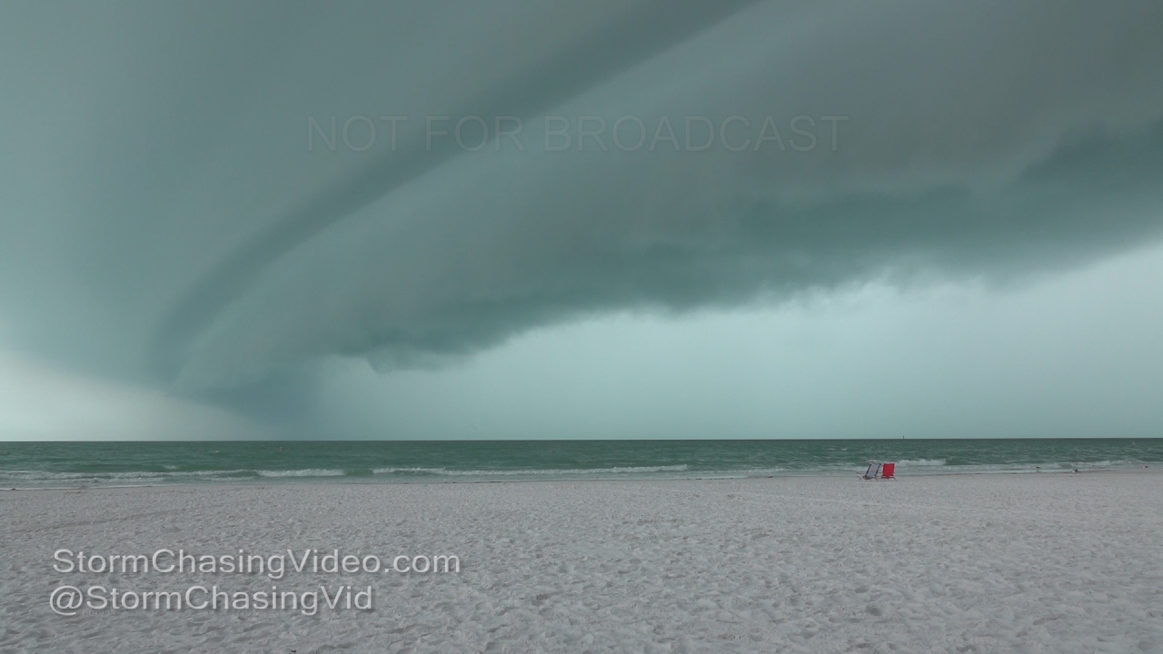 Siesta Key FL, Wicked Clouds and High Winds From Storm - 2/18/2017