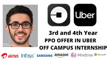Uber Hiring Interns for 2022 and 2023 Batch | BTECH | BE | 4th year | 3rd year | Intern | OFF CAMPUS