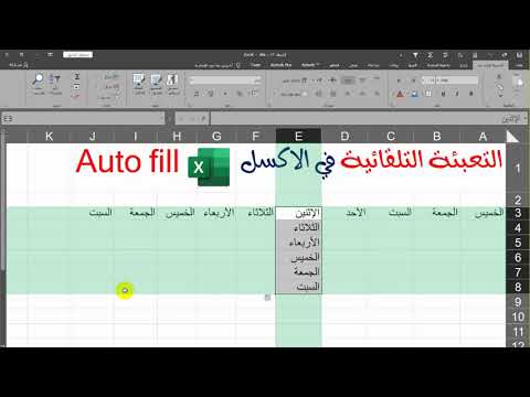 التعبئة التلقائية في الاكسل بكل التفاصيل Automatic Fill In Excel