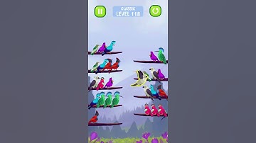 Bird Sort Color Puzzle Level - 118  #gameplay #shorts