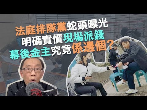 20230214法庭排隊黨蛇頭曝光，明碼實價現場派錢，幕後金主究竟係邊個？