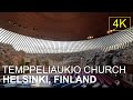 Helsinki  temppeliaukio church temppeliaukion kirkko  4k architecture tour