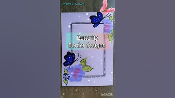 Butterfly🦋 Border Designs/ Project Work designs #bondhukhata  #A4sheet #shorts #shortvideo