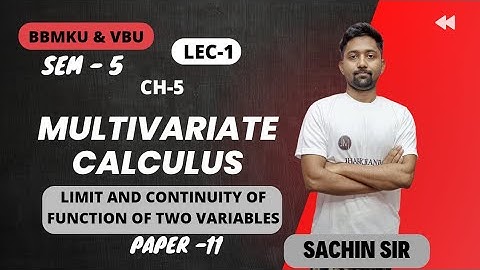 Multivariate calculus(Lec_01)(📚_11)(Sem_5)#bbmku#vbu