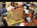 Making A Giant Leather Burnisher Slicker From An Old Wet Stone Grinder