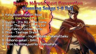 Boruto Naruto Next Generation Opening Songs 1-9 Full