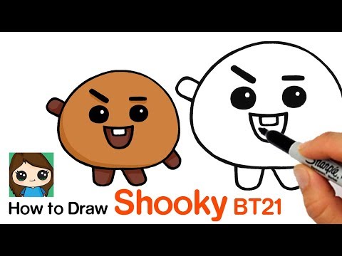 How To Draw Bt21 Shooky | Bts Suga Persona - Youtube