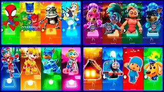 Tiles Hop EDM Rush - Spiderman 🆚 PJ Masks 🆚 Crazy Frog 🆚 Bluey and Bingo 🆚 Paw Patrol 🆚 Pocoyo