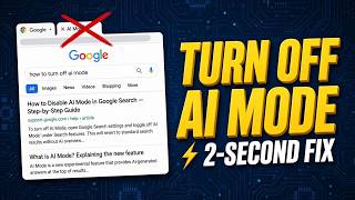How to Turn Off Google AI Mode in 2026 (2-Second Fix)