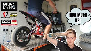 How much HP does a pit bike have ? *** Putting the Fab racing pit bikes on the dyno *** Symoto ***