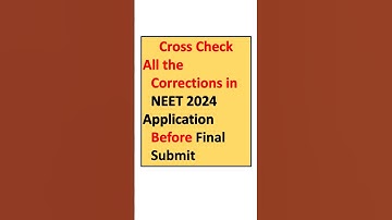 NEET 2024 Correction window Aadhar Verification Issue | How to Check Aadhar Status #shorts