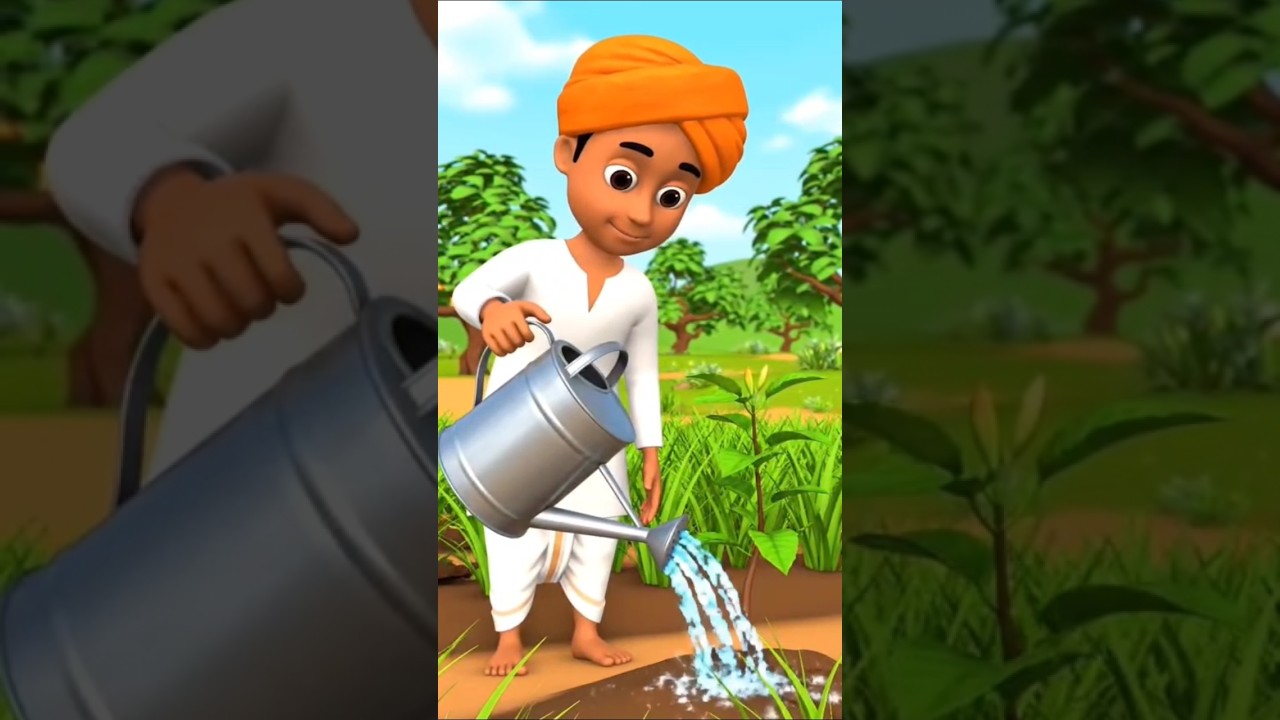 Farmer plants an apple tree 🌲