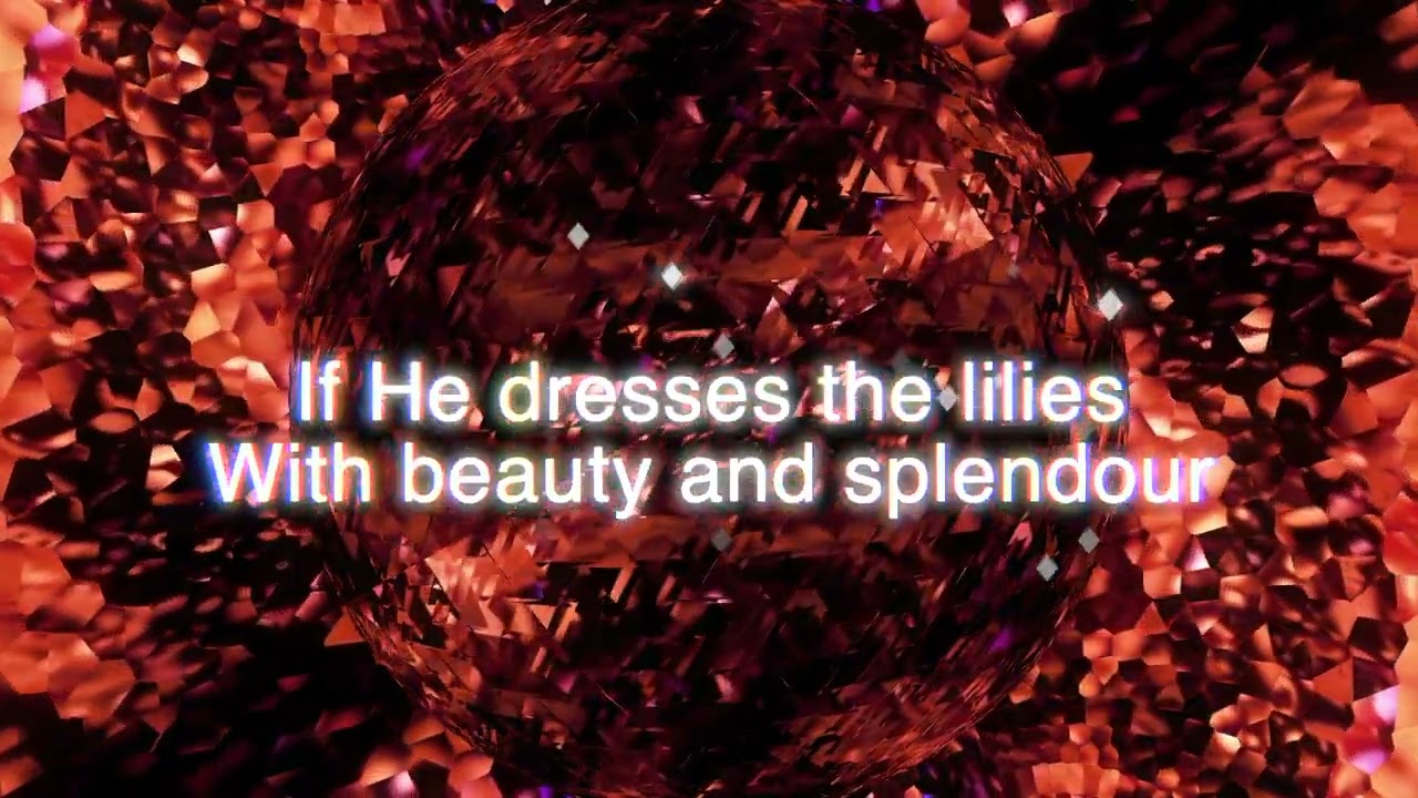 if he dresses the lilies with beauty and splendor