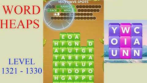 Word Heaps Level 1321 - 1330 | All Answers | Walkthrough