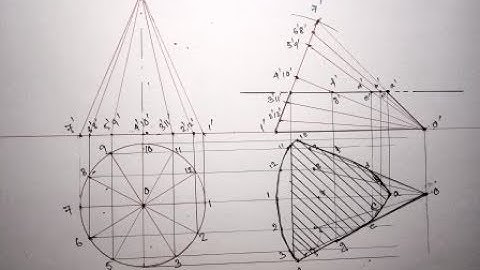 How to Draw Section of a cone (section of solid)!! All In One