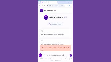 How to Use the Bold BI® HelpBot