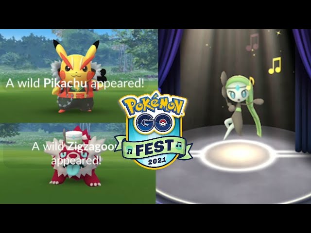 PokemonGOFest2021, Pokémon Go, Pokémon, 🎶 The countdown to  #PokemonGOFest2021 has started! Here's a sneak peek at the Melody Pokémon,  Meloetta, warming up for its showstopping Pokémon GO debut! 🎶, By Pokémon  GO