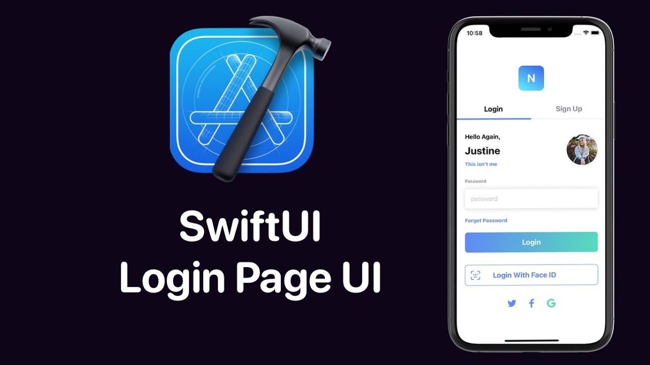 SwiftUI Complex UI Tutorials - SwiftUI Login And Sign Up Page UI - Xcode 12 