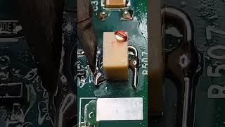 Squared Wire And Some Flux For Replacing This Potentiometer#solder #MotherboardRepair #solderingstat