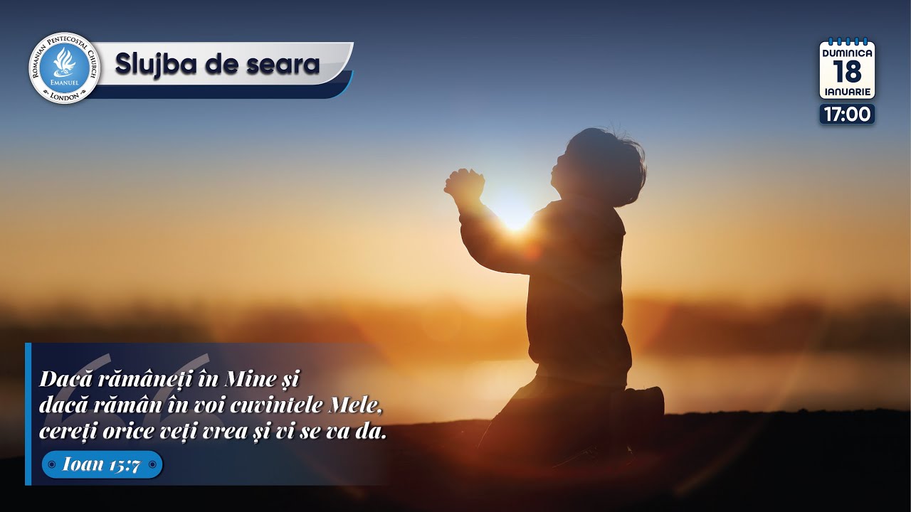 SLUJBA DE SEARǍ 18-IANUARIE-26 | Biserica Emanuel Londra