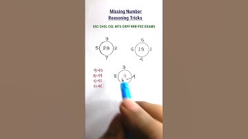Missing Number| Reasoning Tricks in Hindi| Reasoning Classes for SSC CGL CHSL MTS CRPF RRB |#shorts