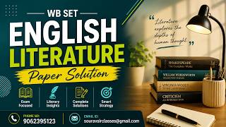 Master English Literature Paper Solutions | Problem Walkthrough & Exam Logic#EnglishLiterature#WBSET