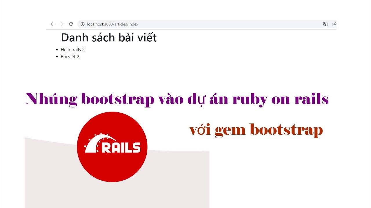 Nhúng bootstrap vào dự án ruby on rails với gem bootstrap dandev