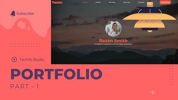 Portfolio Website Part 1 | Hero Section using HTML, CSS and JS