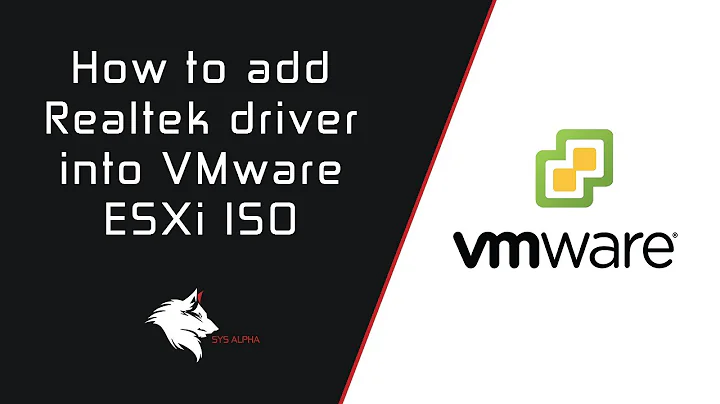 How to add Realtek driver into VMWare ESXi 6.7 ISO