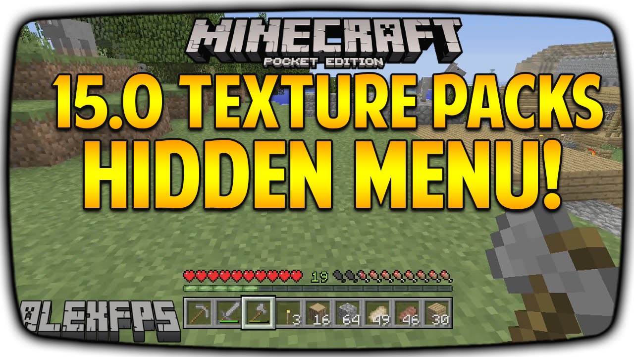 Minecraft PE 15.0 Hidden Texture Pack Menu! - YouTube