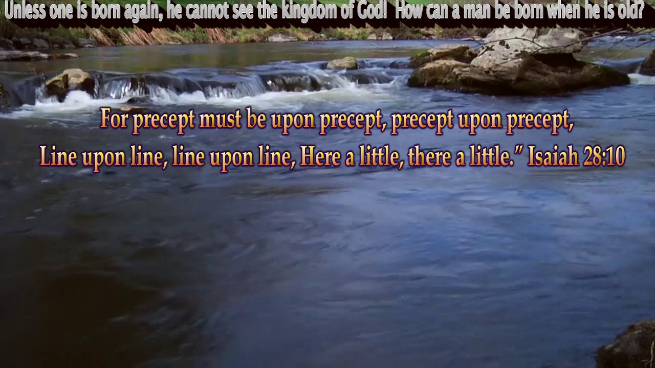 Unless one is born of water and the Spirit, he cannot enter the kingdom ...