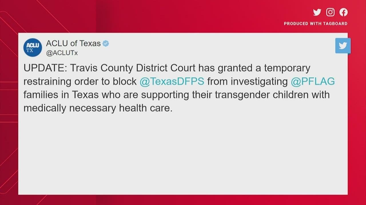 Texas judge blocks state investigations of families of trans youth