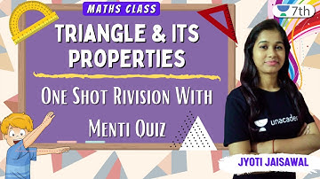 Triangle & Its Properties | One Shot Rivision With Menti Quiz | Maths | Jyoti Jaisawal