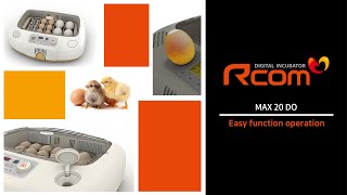 Rcom MAX 20 & 50 DO Incubator : [0] Easy function operation