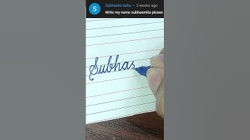 Subhasmita - Beautiful name in Cursive writing | Cursive writing for beginners | #shorts
