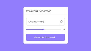 Create Random Password Generator in HTML CSS & JavaScript | Strong Password Generator