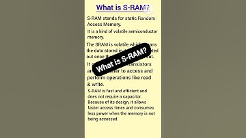Explain S-RAM In computer||Computer Memory। #computer #computerknowledge