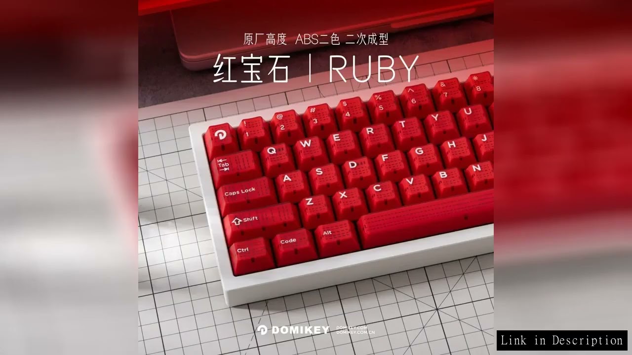Domikey Ruby Cherry Profile abs doubleshot backlit keycap for mx keyboard poker 87 104 xd64 xd68 BM6