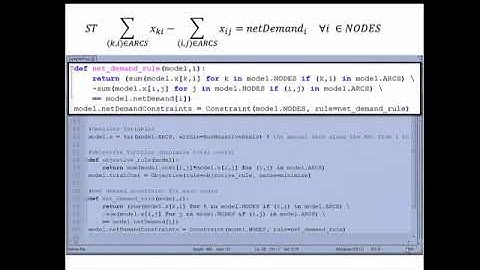 Pyomo for MCNFP Shortest Path Problem  - Decision Variables, Objective and Constraints (Part 2)