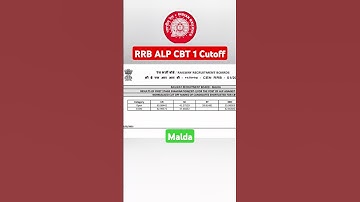 RRB ALP CBT 1 RESULT | RRB ALP CUTOFF MARKS Malda | rrb alp result 2024 #rrbalp2024 #rrbjecbt2rrbalp