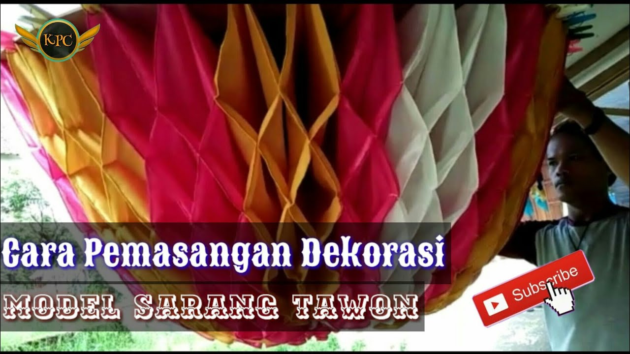 Cara Memasang Dekorasi Model  Sarang  Tawon  Kembar Pesta 