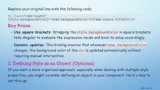 Setting the Background Color of a div in Angular