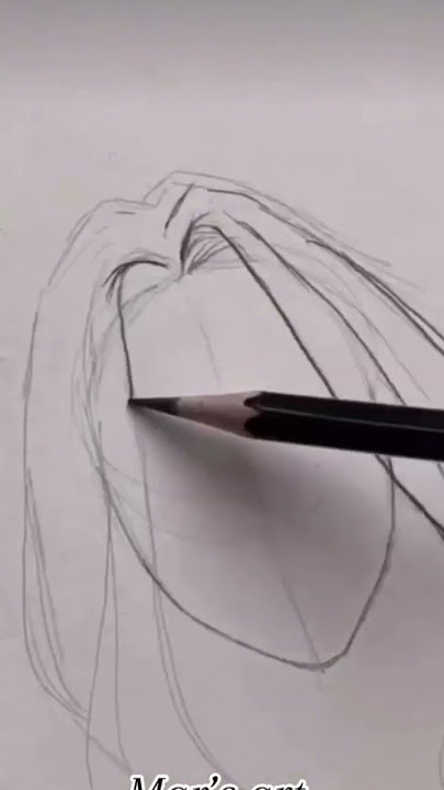 How to draw hair✨#drawing #draw #art#drawhair #mar's art #marsart #badbunny  #subcribe #share #like